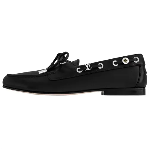 LOUIS VUITTON Soho Boat Shoes Women's Black