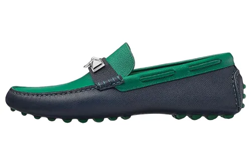 HERMES Men's Casual Shoes Men's Blue Green