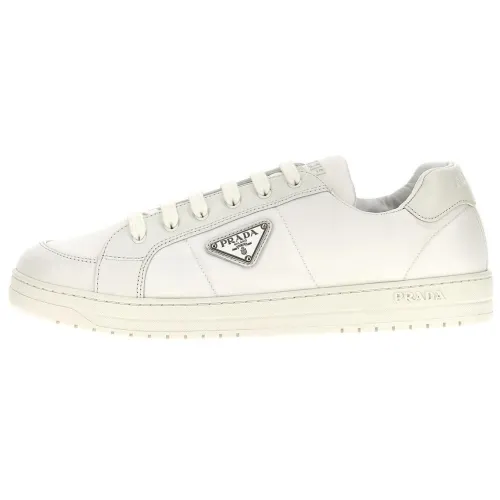 PRADA Downtown Leather Low top Skateboard Shoes Men's White