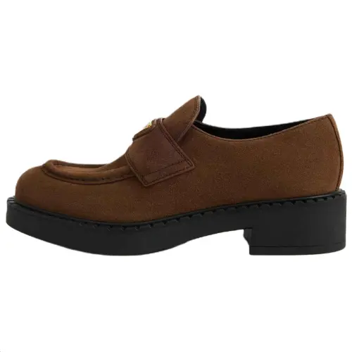 PRADA Loafers 5CM Women's Cocoa Brown