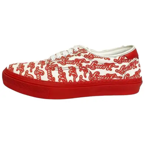 LOUIS VUITTON Trocadero Leather Low top Skateboard Shoes Men's Red