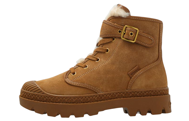 COACH Suede Fashion Ankle Boots Women's Brown