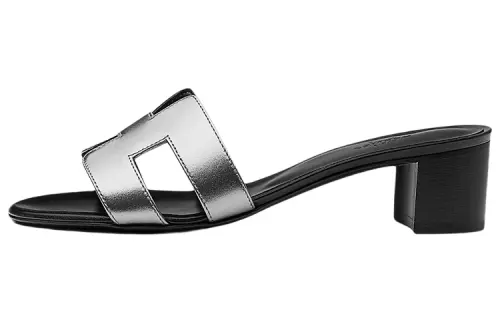HERMES Oasis Rubber Sole Slide Slippers Women's Black