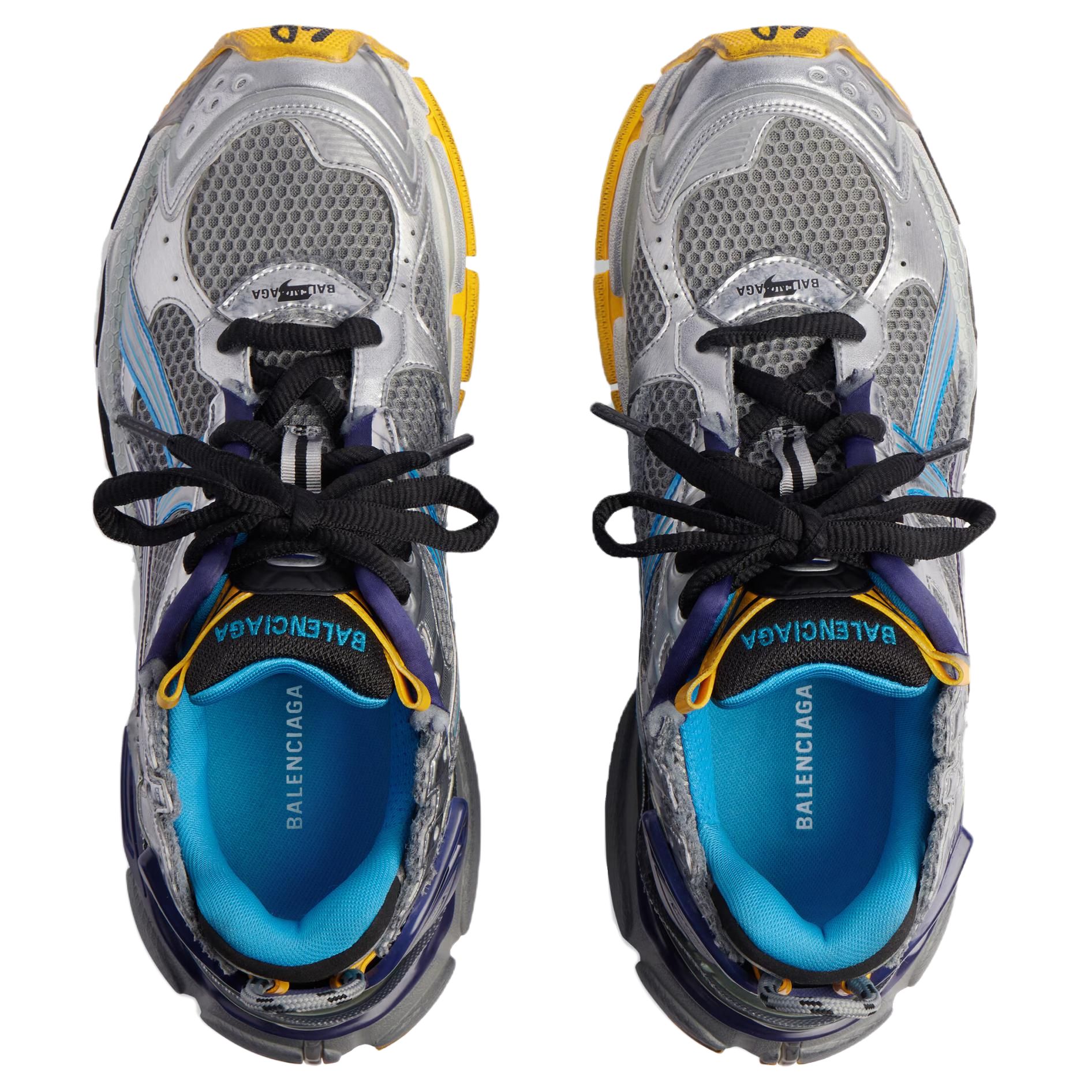 Мужские кроссовки Balenciaga Runner (серебристо-серые) — фото 6