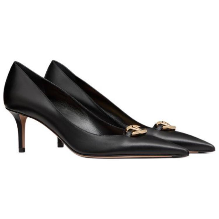 Женские туфли Valentino Vlogo 6cm (черный) — фото 3