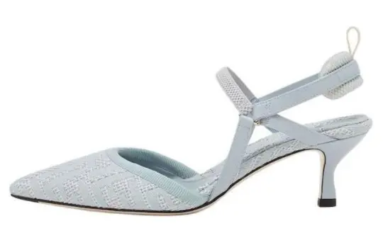 FENDI Logo Detailed Slingback Pumps