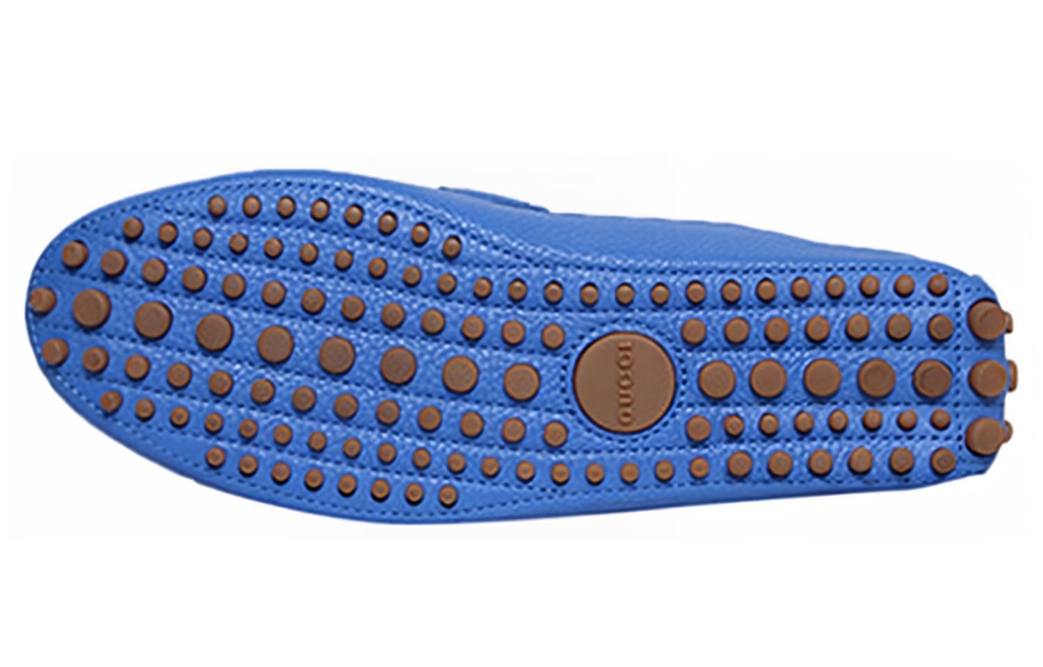 GUCCI Horsebit Gommino Loafers Men's Blue