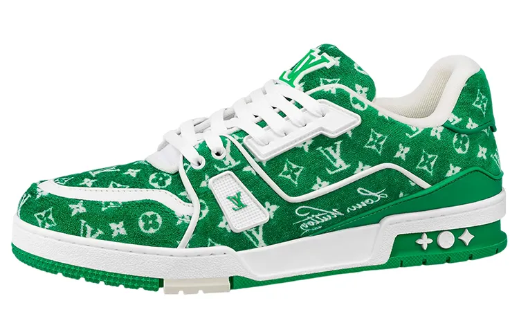 LOUIS VUITTON Lv Trainer Sneakers 'Green Monogram'