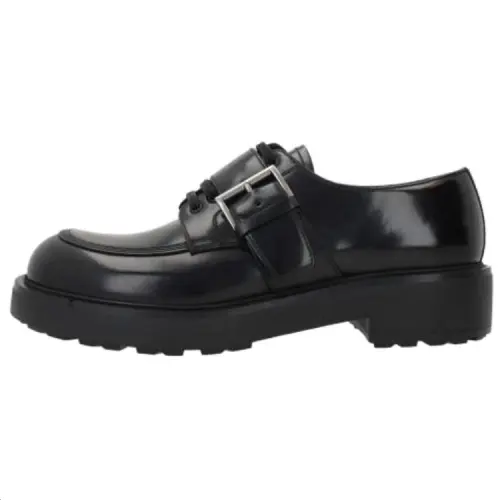 PRADA Diapason Leather Casual Shoes Men's Black