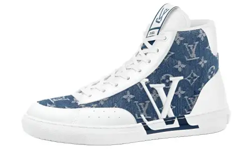 LOUIS VUITTON Charlie High Top Denim Monogram White