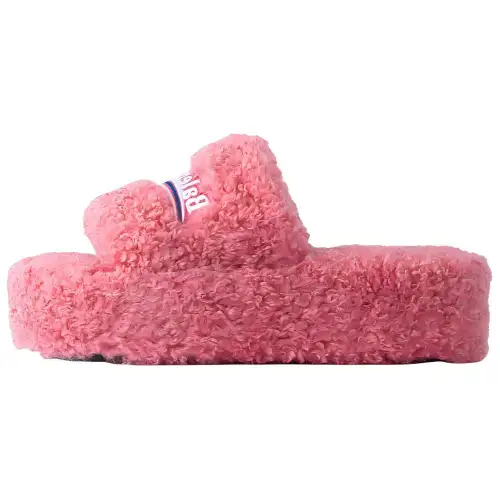 Balenciaga Women's Furry Slides 'Sweet Pink'