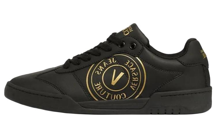VERSACE JEANS Couture Logo-print Leather Sneakers