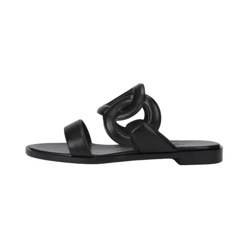 HERMES Slide Slippers Women's Black