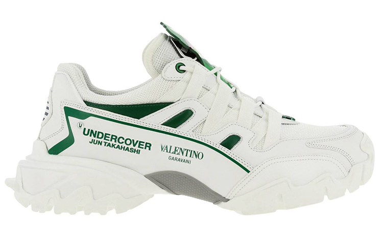 Мужские кроссовки Valentino Climbers (бело-зеленый) — фото 2