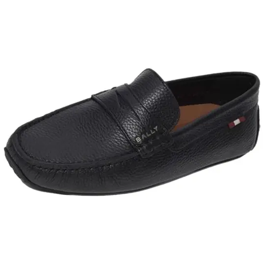 BALLY Cow Leather Casual Leather Shoes Men's Black