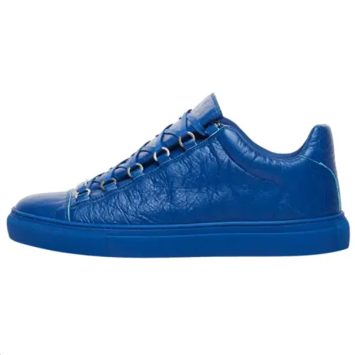 Balenciaga Arena Leather Low top Skateboard Shoes Men's Blue