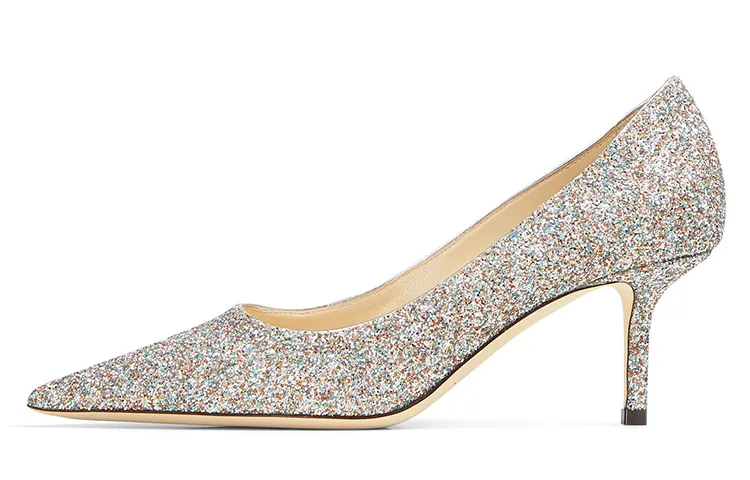 Jimmy Choo LOVE Slim Heel High Heels 6.5cm Women's Silver