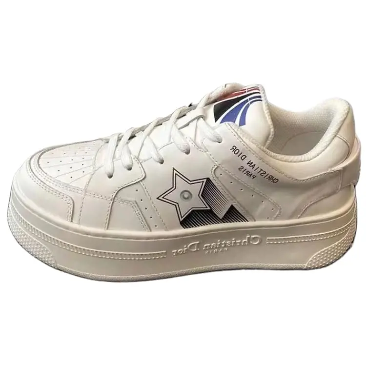 DIOR Star Skateboard Shoes Women's White
