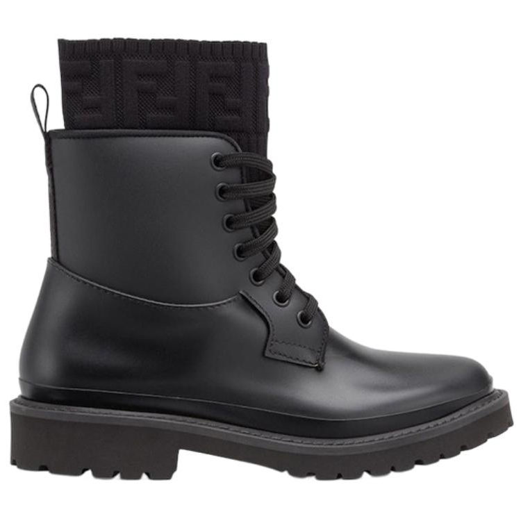 FENDI Women's Rockoko PVC Biker Boot 'Black'