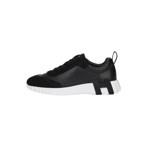 HERMES Bouncing Low top Casual Shoes 4cm Women's Black