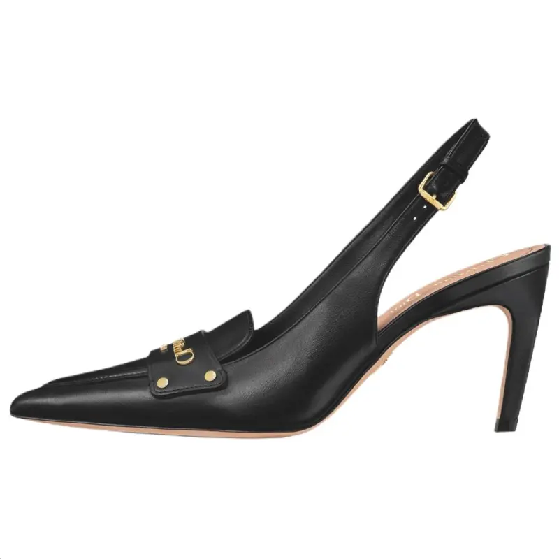 DIOR Boy Slim Heel High Heels 8cm Women's Black