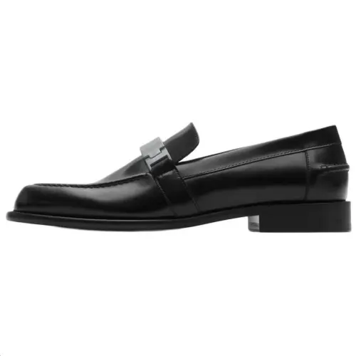 Burberry Tower Calfskin Loafers Women's Black