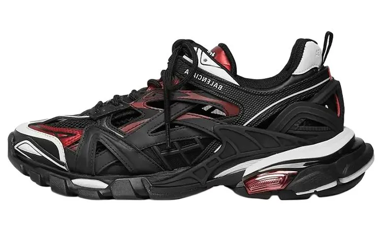 Balenciaga Track 2.0 Low top Chunky Sneakers Men's Black Red