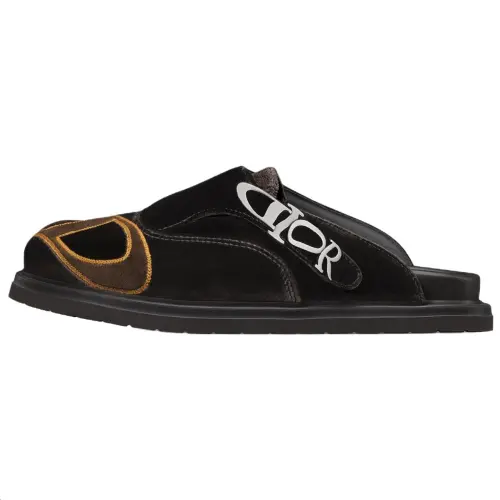 DIOR Aqua Closed Toe Slippers Men's Black