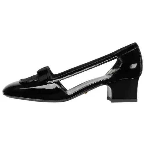 GUCCI Double G Patent Leather Women's Casual Shoes Women's Black