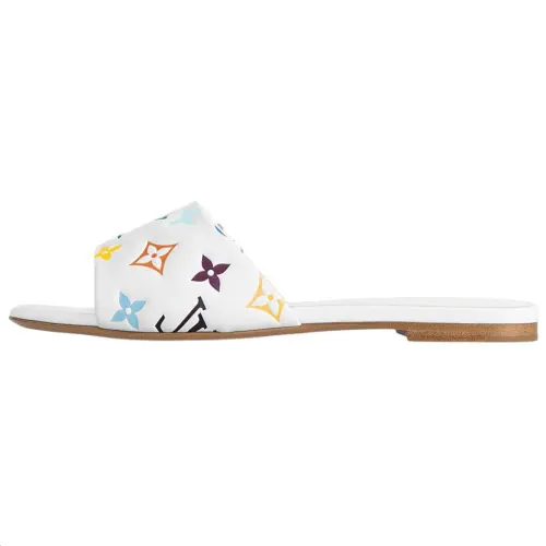 LOUIS VUITTON 6AM Flat Mules Takashi Murakami White Women's