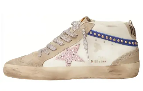 Golden Goose Mid Star Skateboard Shoes Women's Mid Top White