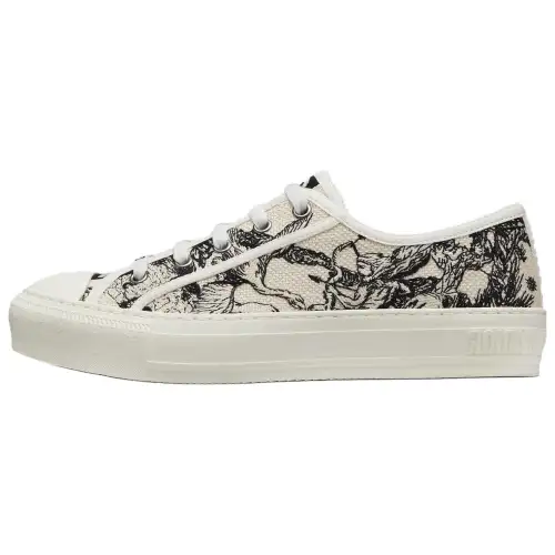 DIOR Walk'n'Dior Sports Low top Stylish Skateboarding Shoes Women's Black White