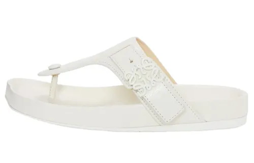 LOEWE Logo-plaque Flat Leather Sandals