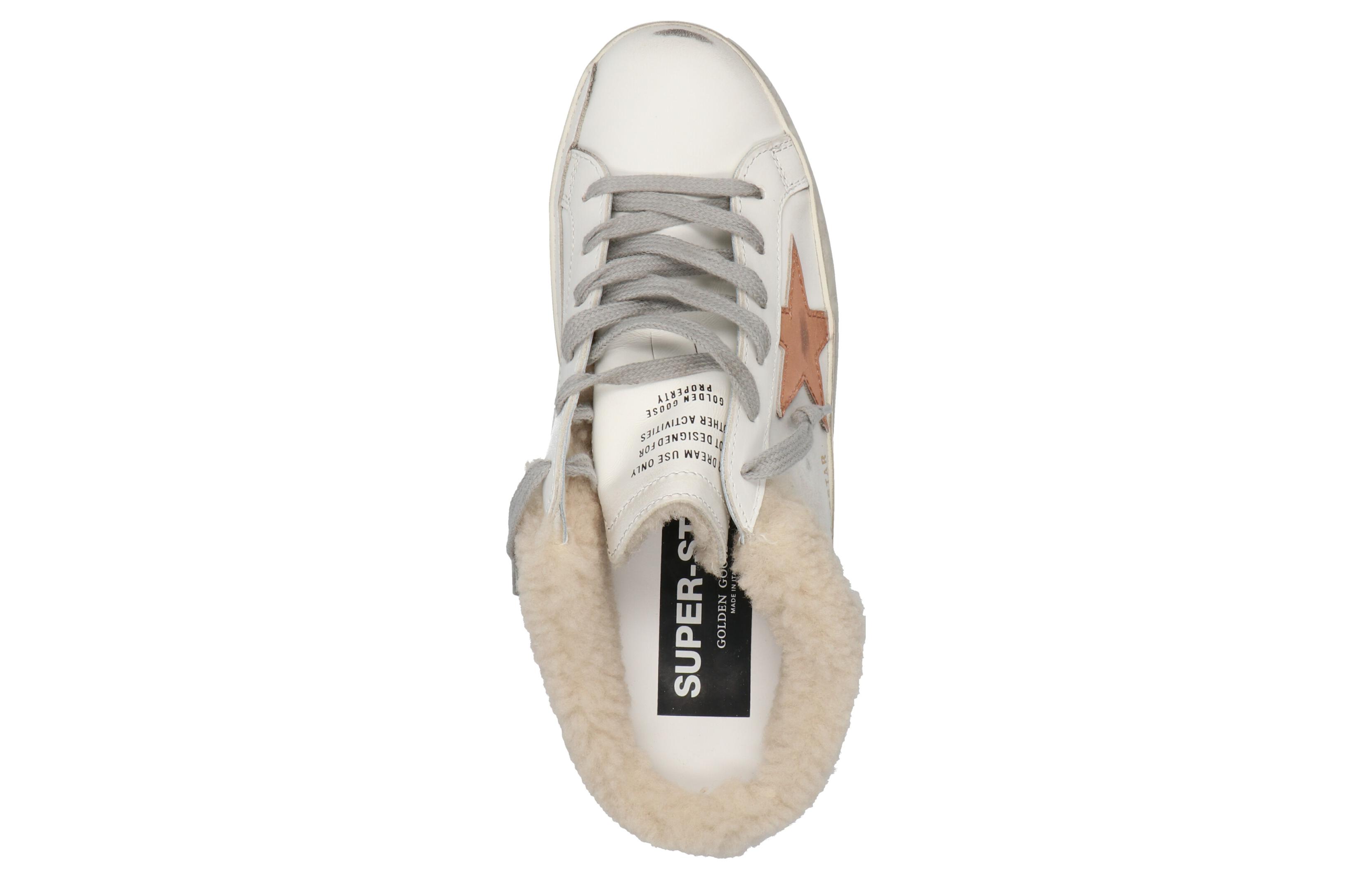 Женские кеды Golden Goose (бело-коричневые) — фото 2