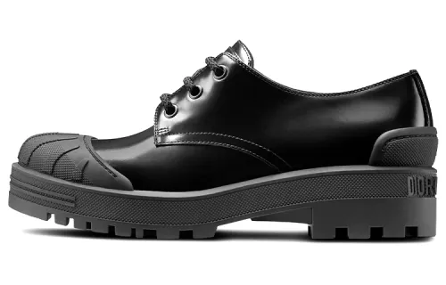 DIOR DiorIron Cow Leather Casual Shoes Women's Black