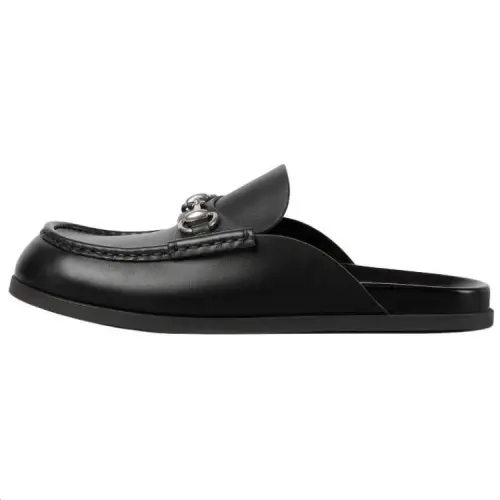 GUCCI Rhein Closed Toe Slippers Men's Black