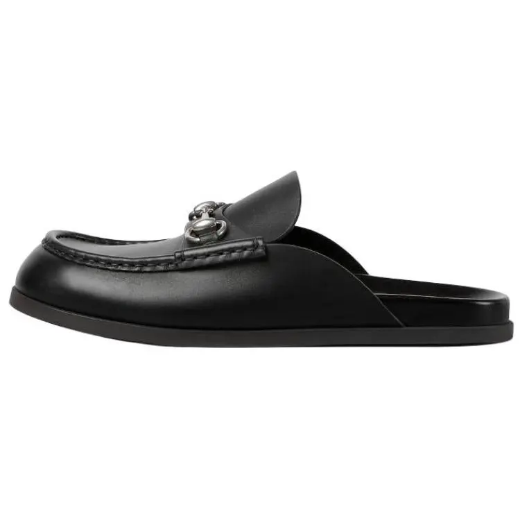 GUCCI Rhein Closed Toe Slippers Men's Black
