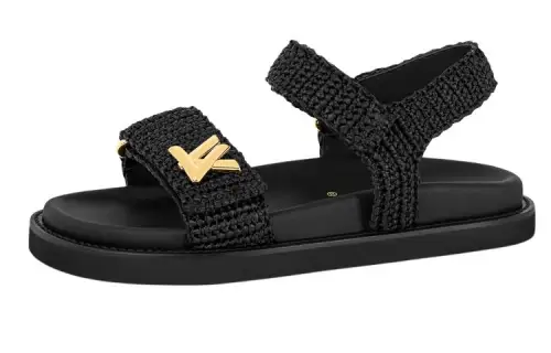 LOUIS VUITTON Beach Sandals Women's Black