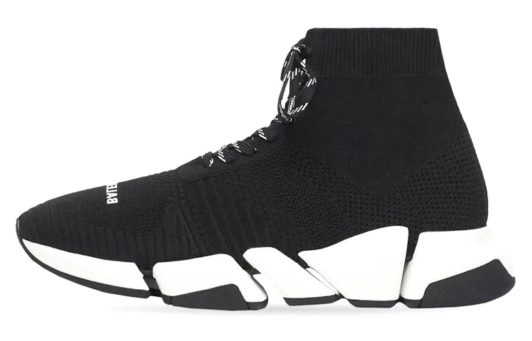 Balenciaga Speed 2.0 Lace Up Sneaker 'Black White'