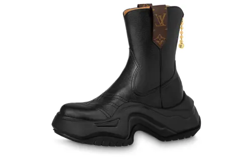 LOUIS VUITTON Archlight 2.0 Platform Cow Leather Ankle Boots Women's Black