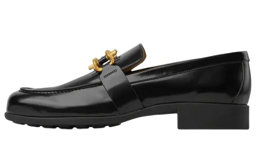 Bottega Veneta Monsieur Leather Loafers Men's Black