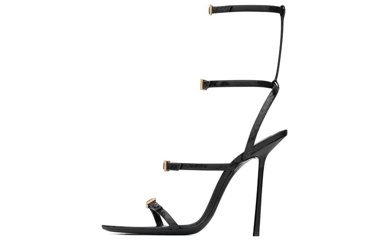 SAINT LAURENT NUIT One Strap Sandals 11.5cm Women's Black