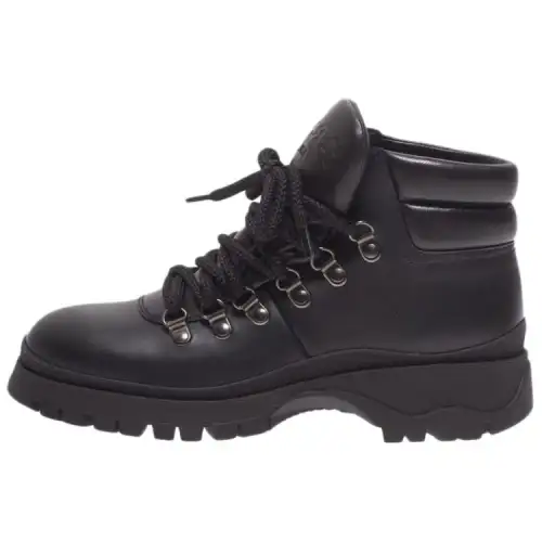 PRADA Leather Ankle Boots Women's Black