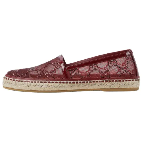 GUCCI GG Mesh Espadrilles Women's Red
