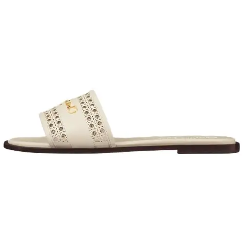 DIOR D Lane Slide Slippers Women's Beige