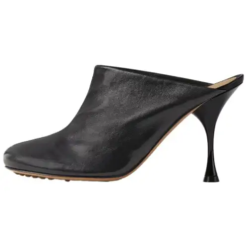 Bottega Veneta Leather Sandal Black Women's