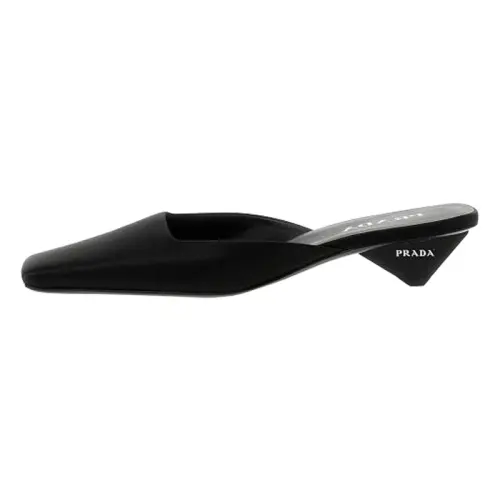 PRADA Closed Toe Slippers 3cm Women's Black