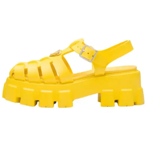 PRADA Roman Sandals Women's Sunlight Yellow