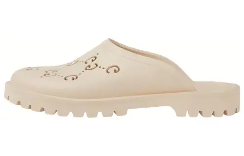 Gucci Slip On Sandal 'Cut Out Monogram - Mystic White'