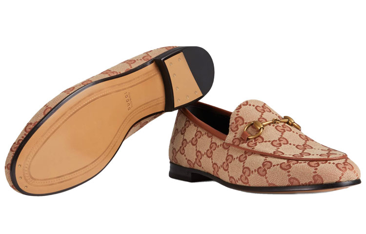 Женские туфли Gucci Jordaan (темно-красный) — фото 5